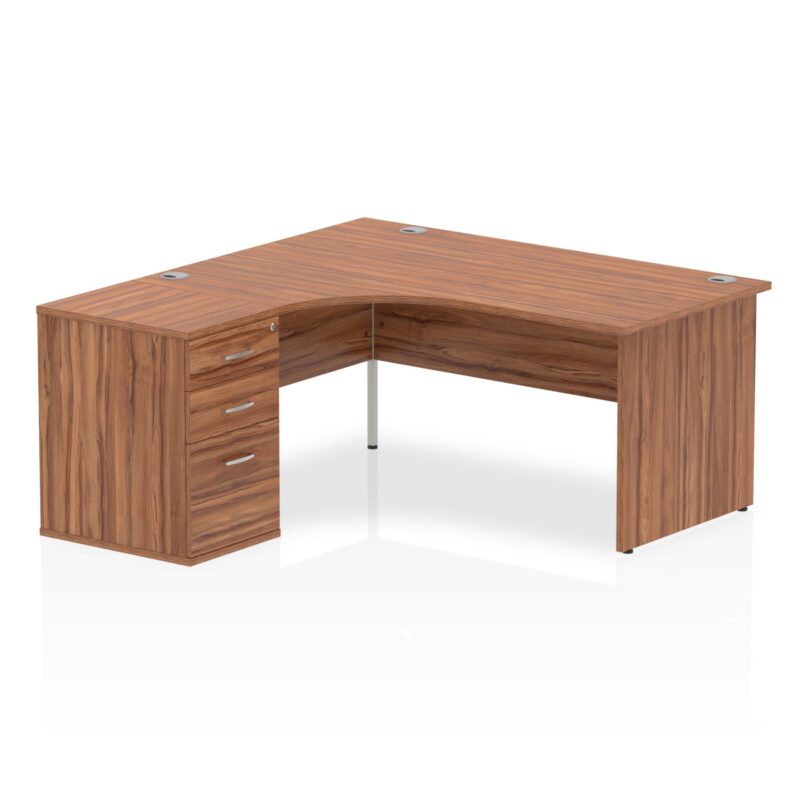 Impulse Panel End Crescent Desk Workstation - Image 9