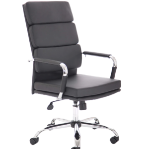 Advocate Medium Back Bonded Leather Executive Office Chair with Arms