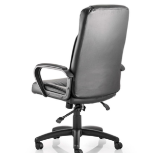 Plaza High Back Executive Black Leather Office Chair with Arms - Image 2