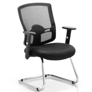 Portland Mesh Back Cantilever Visitor Chair with Arms