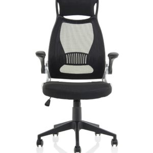 Saturn High Mesh Back Black Executive Office Chair with Arms - Image 2