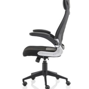 Saturn High Mesh Back Black Executive Office Chair with Arms - Image 4