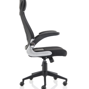 Saturn High Mesh Back Black Executive Office Chair with Arms - Image 7