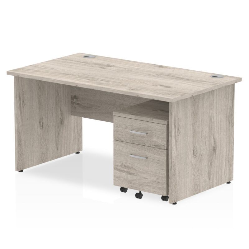 Impulse Panel End Straight Desk With Mobile Pedestal - Image 15