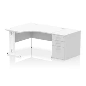 Impulse 1400mm Cable Managed Left Crescent Desk Workstation - Image 35