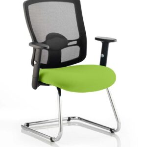 Portland Mesh Back Cantilever Visitor Chair with Arms - Image 7