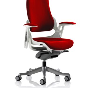Zure High Back White Shell Executive Office Chair with Arms - Image 39