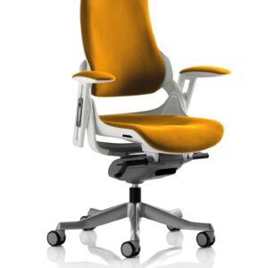 Zure High Back White Shell Executive Office Chair with Arms - Image 43