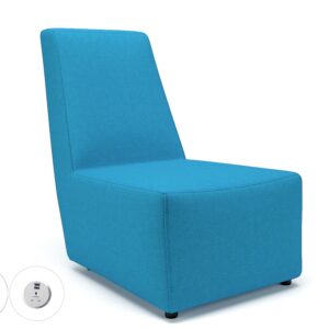 Pella 65cm Wide Chair in Camira Era Fabric with Socket - Image 4