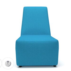 Pella 65cm Wide Chair in Camira Era Fabric with Socket - Image 5