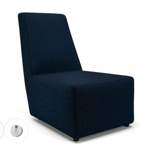 Pella 65cm Wide Chair in Camira Era Fabric with Socket - Image 7