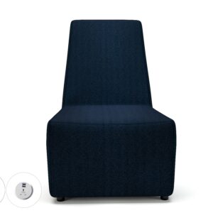 Pella 65cm Wide Chair in Camira Era Fabric with Socket - Image 8