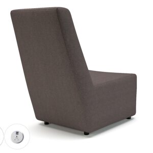 Pella 65cm Wide Chair in Camira Era Fabric with Socket - Image 12