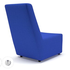 Pella 65cm Wide Chair in Camira Era Fabric with Socket - Image 15