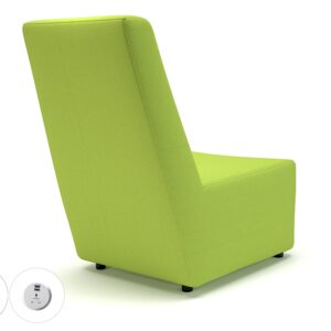 Pella 65cm Wide Chair in Camira Era Fabric with Socket - Image 18