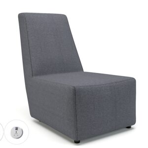 Pella 65cm Wide Chair in Camira Era Fabric with Socket - Image 19