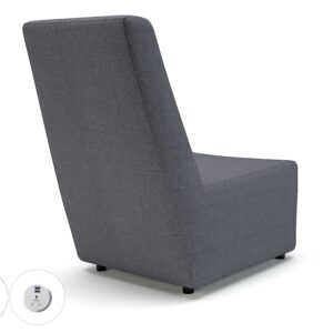Pella 65cm Wide Chair in Camira Era Fabric with Socket - Image 21