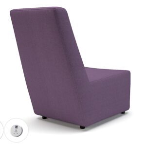 Pella 65cm Wide Chair in Camira Era Fabric with Socket - Image 24