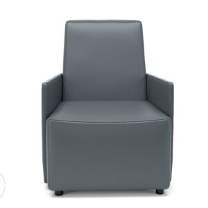 Pella 69cm Wide Armchair in Cristina Marrone Ultima Faux Leather - Image 2