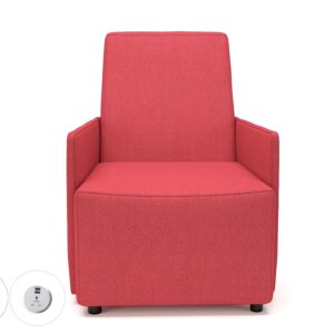 Pella 69cm Wide Armchair in Camira Era Fabric with Socket - Image 2