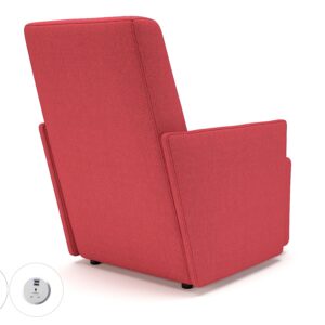 Pella 69cm Wide Armchair in Camira Era Fabric with Socket - Image 3