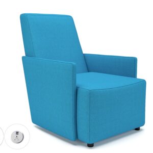 Pella 69cm Wide Armchair in Camira Era Fabric with Socket - Image 4