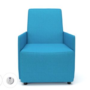 Pella 69cm Wide Armchair in Camira Era Fabric with Socket - Image 5