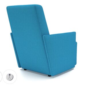 Pella 69cm Wide Armchair in Camira Era Fabric with Socket - Image 6