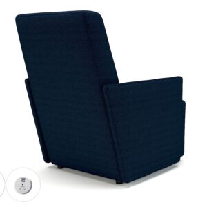 Pella 69cm Wide Armchair in Camira Era Fabric with Socket - Image 9