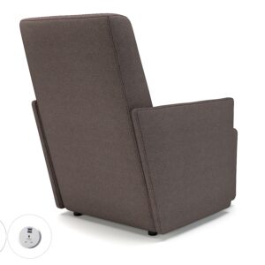 Pella 69cm Wide Armchair in Camira Era Fabric with Socket - Image 12