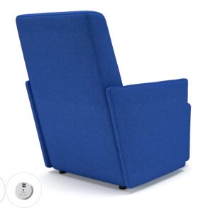 Pella 69cm Wide Armchair in Camira Era Fabric with Socket - Image 15