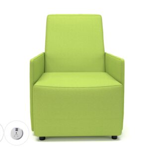 Pella 69cm Wide Armchair in Camira Era Fabric with Socket - Image 17