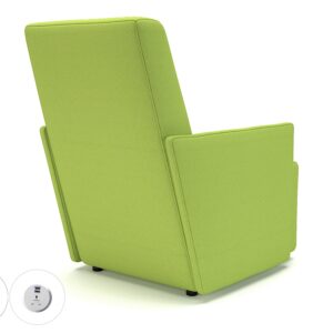 Pella 69cm Wide Armchair in Camira Era Fabric with Socket - Image 18