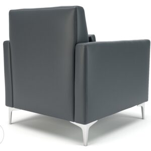 Roselle 90cm Wide Armchair in Cristina Marrone Ultima Faux Leather - Image 6