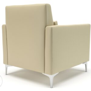 Roselle 90cm Wide Armchair in Cristina Marrone Ultima Faux Leather - Image 18