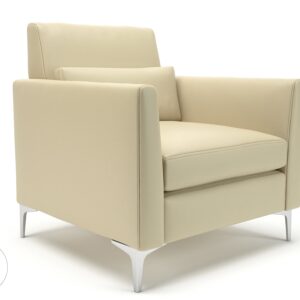 Roselle 90cm Wide Armchair in Cristina Marrone Ultima Faux Leather - Image 19