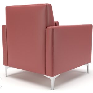 Roselle 90cm Wide Armchair in Cristina Marrone Ultima Faux Leather - Image 27