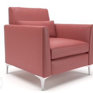 Roselle 90cm Wide Armchair in Cristina Marrone Ultima Faux Leather - Image 31