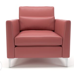 Roselle 90cm Wide Armchair in Cristina Marrone Ultima Faux Leather - Image 32