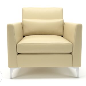 Roselle 90cm Wide Armchair in Cristina Marrone Ultima Faux Leather - Image 41