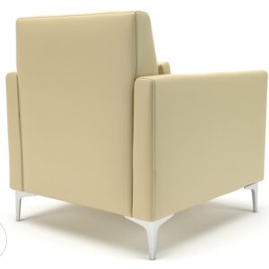 Roselle 90cm Wide Armchair in Cristina Marrone Ultima Faux Leather - Image 45