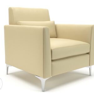 Roselle 90cm Wide Armchair in Cristina Marrone Ultima Faux Leather - Image 46