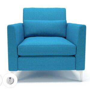 Roselle 90cm Wide Armchair in Camira Era Fabric with Socket - Image 20