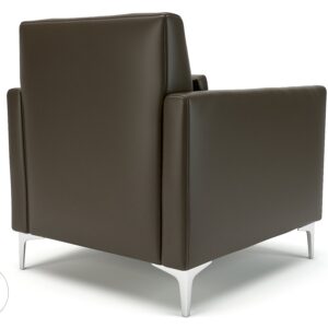 Roselle 90cm Wide Armchair in Cristina Marrone Ultima Faux Leather - Image 54