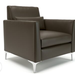 Roselle 90cm Wide Armchair in Cristina Marrone Ultima Faux Leather - Image 55