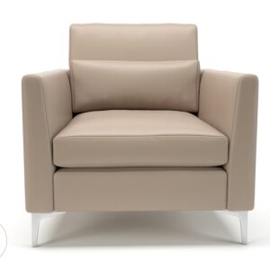 Roselle 90cm Wide Armchair in Cristina Marrone Ultima Faux Leather - Image 62