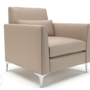 Roselle 90cm Wide Armchair in Cristina Marrone Ultima Faux Leather - Image 67