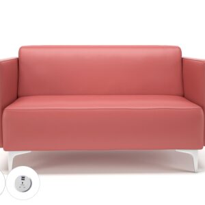 Napa Slim Arm 125cm Wide Sofa in Cristina Marrone Ultima Faux Leather with Socket - Image 29