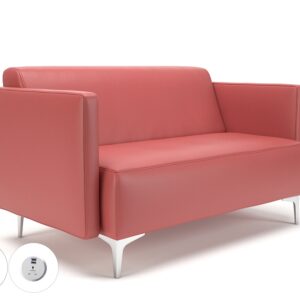 Napa Slim Arm 125cm Wide Sofa in Cristina Marrone Ultima Faux Leather with Socket - Image 31
