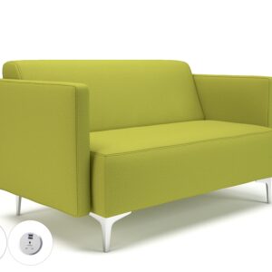 Napa Slim Arm 125cm Wide Sofa in Warwick Dolly Fabric with Socket - Image 7